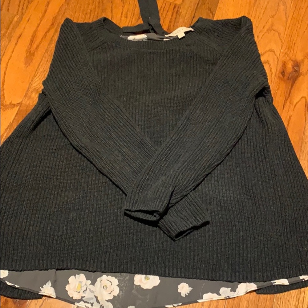 Loft sweater with floral back